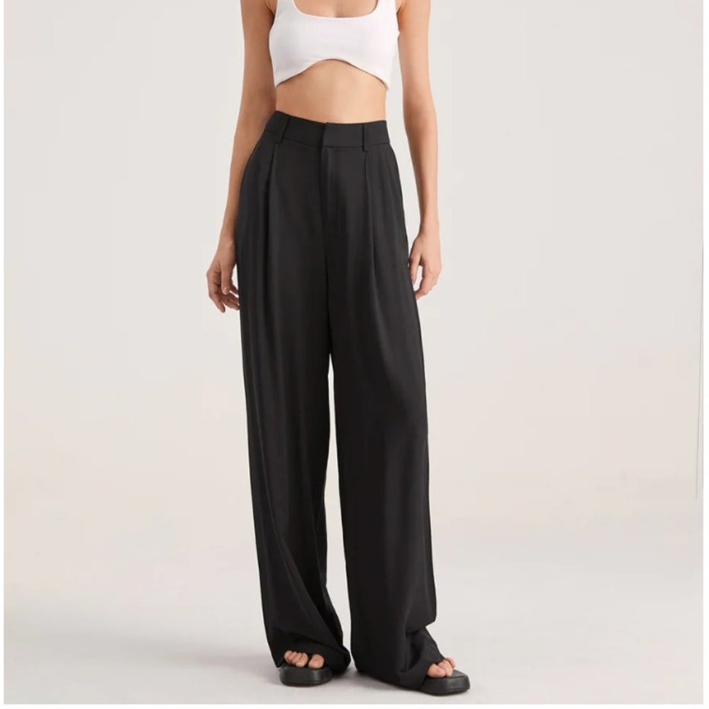 The Commense Oversized High Waisted Pleat Front Trousers